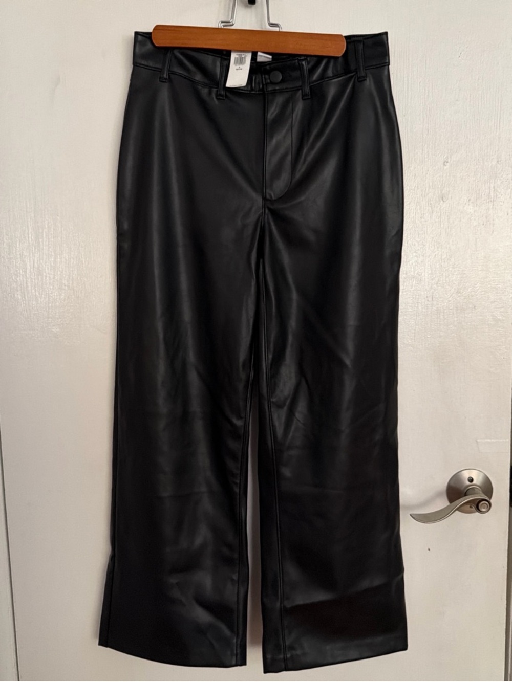 Old Navy Faux Leather Cropped Wide-Leg Pants